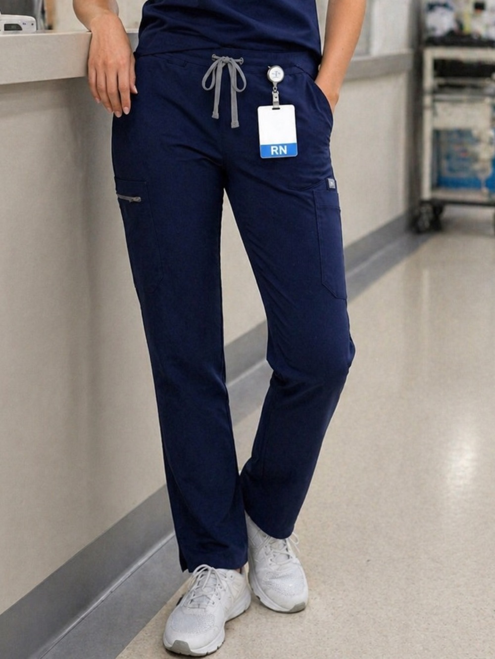 FIGS Scrub Pants Women XS Navy Blue Medical Jogger Style Stretch Nurse Uniform